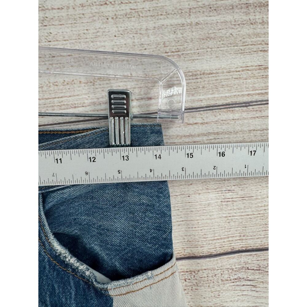 Levi's Premium 501 Moto Crop Straight Jeans Women's 26x28 Blue/Gray/Tan - Picture 11 of 15